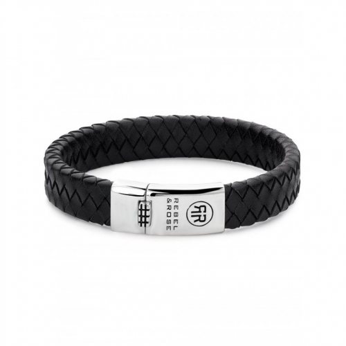 Rebel & Rose Bracelet Braided Flat RR-L0141-S-L mens