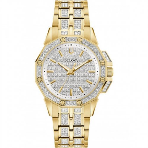 Bulova 98L302 Crystal Octava Ladies Watch 34mm 3ATM