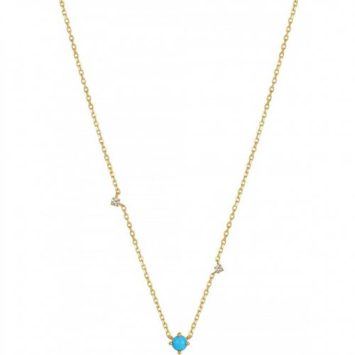 ANIA HAIE NAU001-02YG Terquoise & Sapphire Ladies Necklace Gold 14K, adjustable