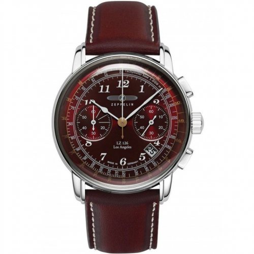 Zeppelin 7614-6 LZ126 Los Angeles Chronograph Mens Watch 43mm 5ATM