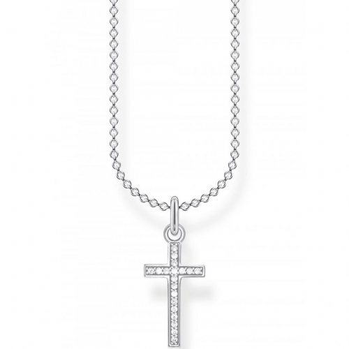 Thomas Sabo KE2043-051-14 Cross Pave Ladies Necklace, adjustable