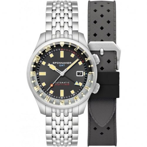 Spinnaker SP-5121-33 Mens Watch Bradner GMT Automatic 42mm 18ATM