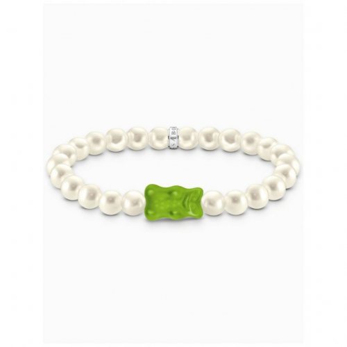 Thomas Sabo A2154-017-6-L15 Goldbears Pearl Bracelet green 15 cm