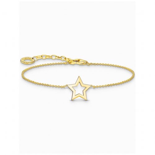 Thomas Sabo A2162-413-39-L19V Gold-plated bracelet w. star pendant