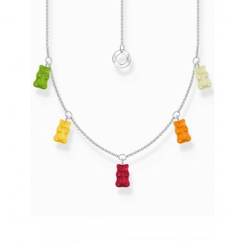 Thomas Sabo KE2205-017-7-L45V Silver chain w. 5 colourful Goldbears 