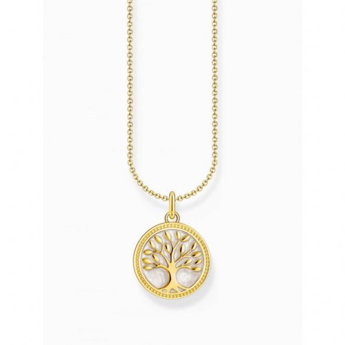 Thomas Sabo KE2220-427-39-L45V Gold-plated necklace w. tree of love pendant 