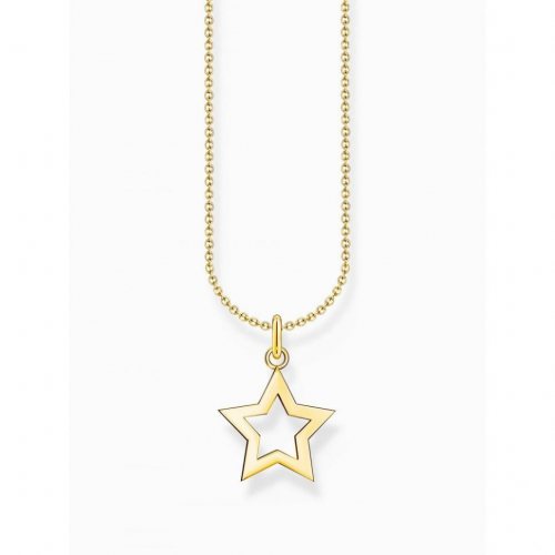 Thomas Sabo KE2222-413-39-L45V Gold-plated chain w. star pendant 