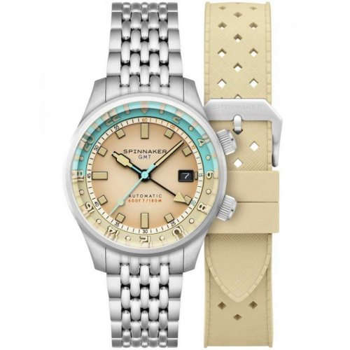 Spinnaker SP-5121-77 Mens Watch Bradner GMT Automatic 42mm 18ATM