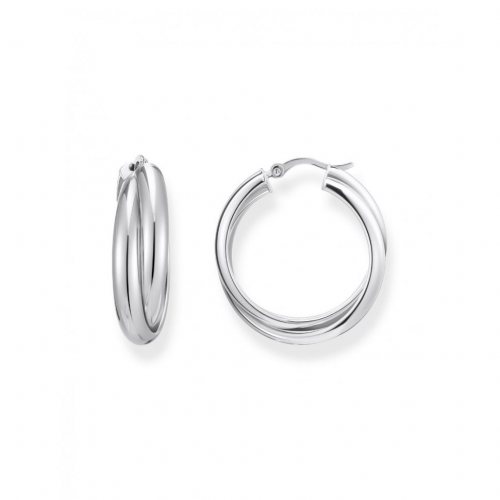 Thomas Sabo CR738-001-21 Bold - Silver Hoop Earrings 27,0 mm Intertwined design Ladies