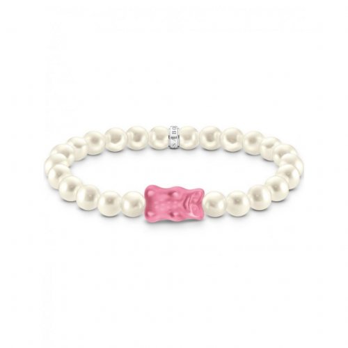 Thomas Sabo A2154-082-9-L15 Gold Bears Pearl Bracelet pink 15 cm