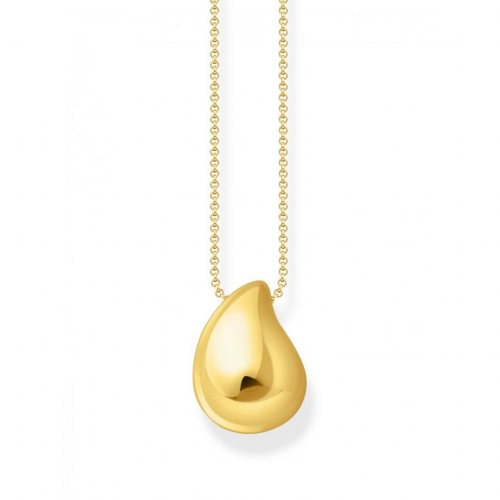 Thomas Sabo KE2281-413-39-L50V Bold - Gold-plated Necklace with Pendant drop-shaped 40-45 cm Ladies