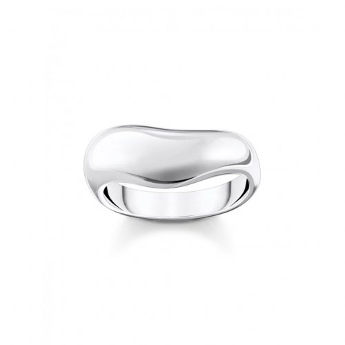 Thomas Sabo TR2473-001-21-54 Bold - Silver Ring in curved shape Ladies