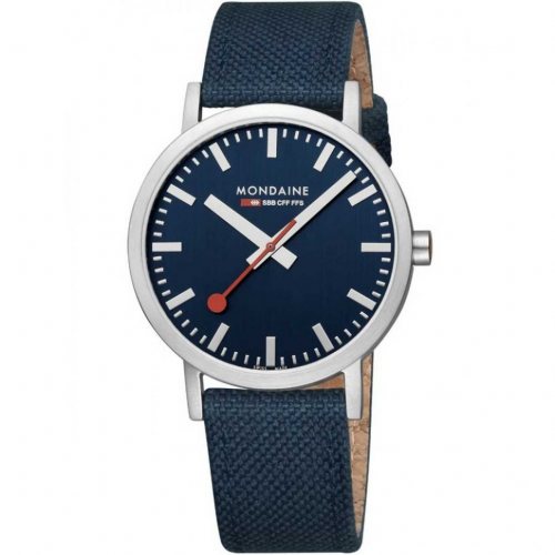 Mondaine A660.30360.40SBD Herrenuhr Classic SBB recyc. Textil 40mm 3ATM